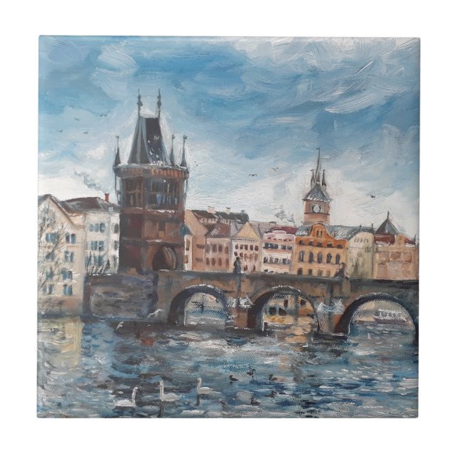 Carreau Prag - Charles peinture de pont (Devant)