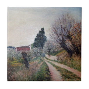 Carreau PREMIER PRINTEMPS EN GOUVERNALAIS / Paysage Toscan