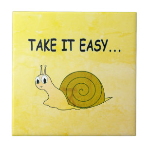 Carreau Prenez-Le Facile Cartoon Snail Vieux Papier Textur
