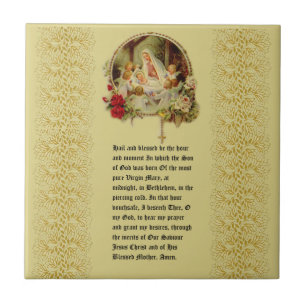 Carreau Prière Jésus Mary d'avènement de Noël de St An