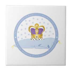 Carreau Prince George de Cambridge Coussin et Couronne