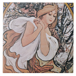 Carreau Printemps (quatre saisons), Mucha