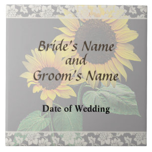 Carreau Produits de mariage Sunflower Love