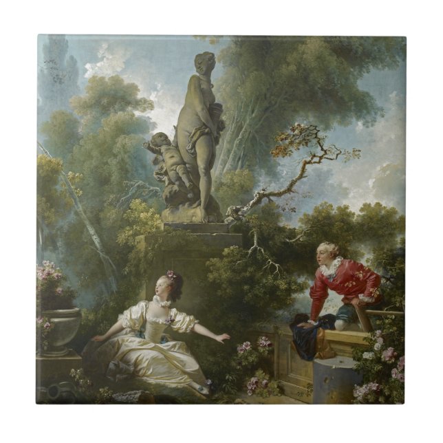 Carreau Progrès de l'amour : Le rendez-vous par Fragonard (Devant)
