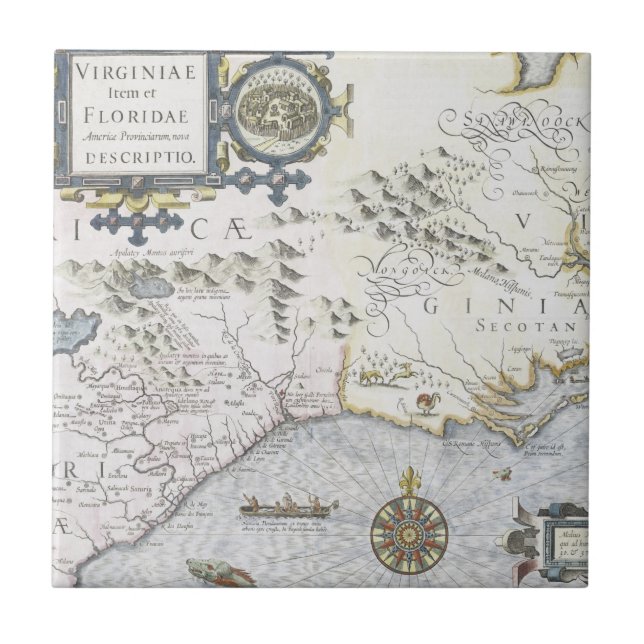 Carreau Provinciarum 3 d'article et de Floridae Americae (Devant)