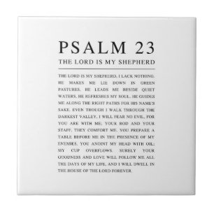 Carreau Psaume 23 Bible NKJV Le Seigneur est mon berger