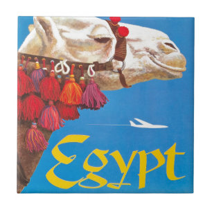 Carreau Publicité vintage Egypt Air Travel