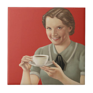 Carreau Publicité vintage sur le café