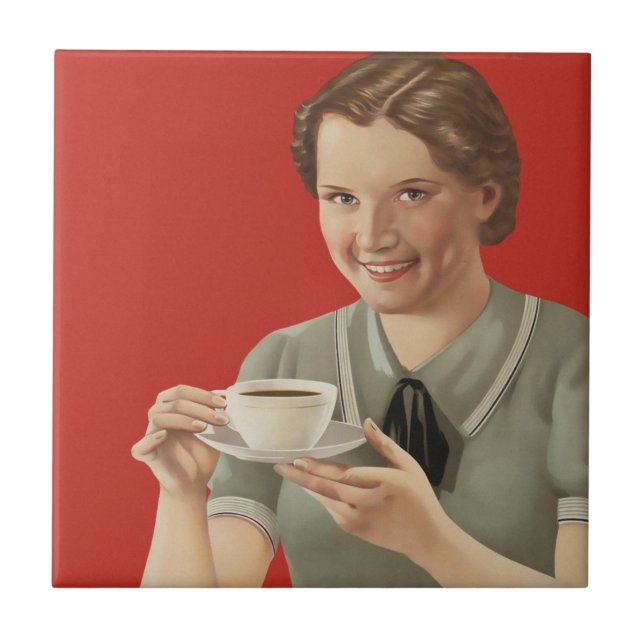 Carreau Publicité vintage sur le café (Devant)