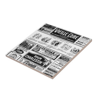 Carreau Pulicidad, périodique ancien, blanc et noir