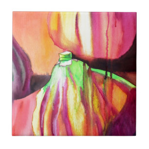Carreau Purple figs original art watercolor drip painting