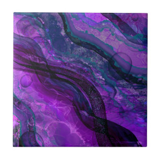 Carreau Purple Passion Alcool Encre Conception abstraite