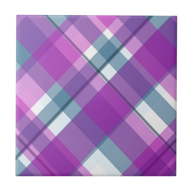 Carreau Purple Tartan Pattern (Devant)
