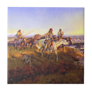 Carreau "Quand les hommes blancs deviennent rouges" par Ch