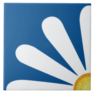 Carreau Quartier d'une fleur marguerite