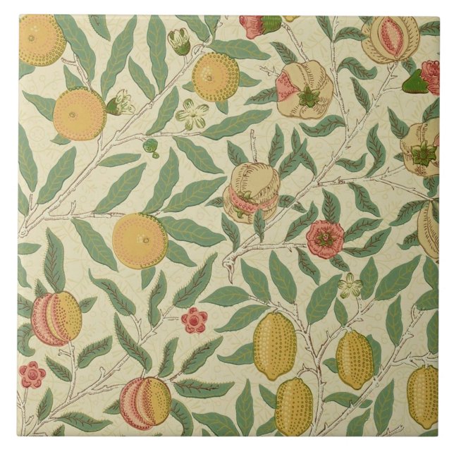 Carreau Quatre fruits, William Morris (Devant)