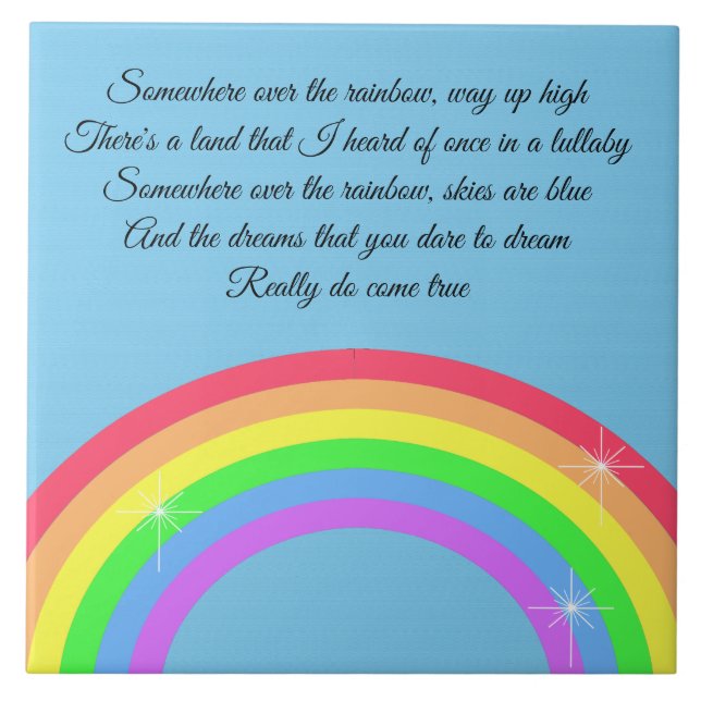 Carreau Quelque Part Au-Dessus De L'Arc En Ciel (Devant)