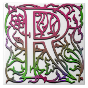 Carreau R Monogramme "Besque Garden" Carrelage en céramiqu