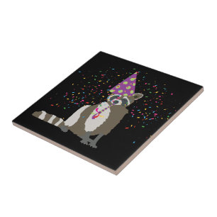 Carreau Raccoon - Animaux ayant une fête