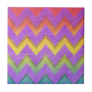 Carreau Rainbow Chevron par Shirley Taylor