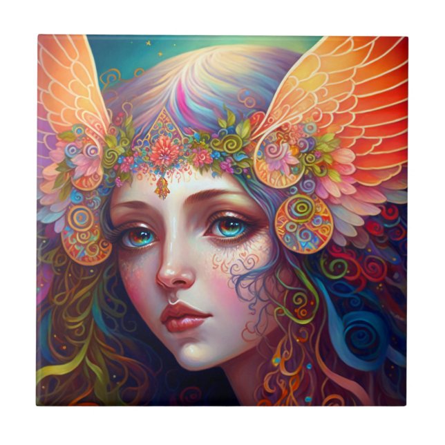 Carreau Rainbow Goddess Imaginaire Art Carrelage en cérami (Devant)