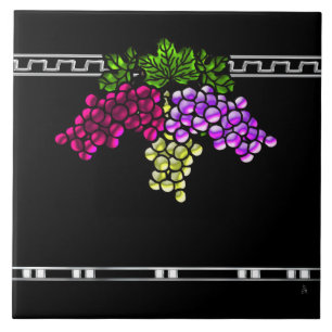 Carreau Raisins d'art déco (carreau de céramique)