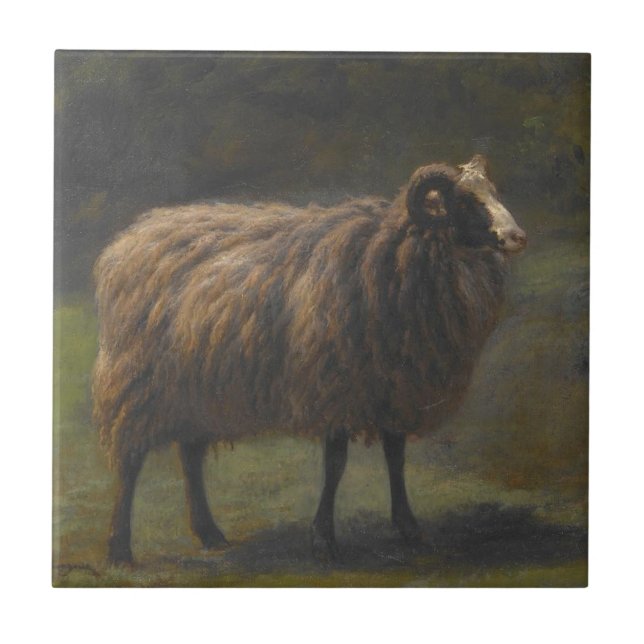 Carreau Ram (Male Sheep) à la ferme (par Rosa Bonheur) (Devant)