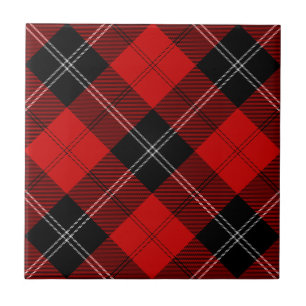 Carreau Ramsay tartan rouge noir plaid