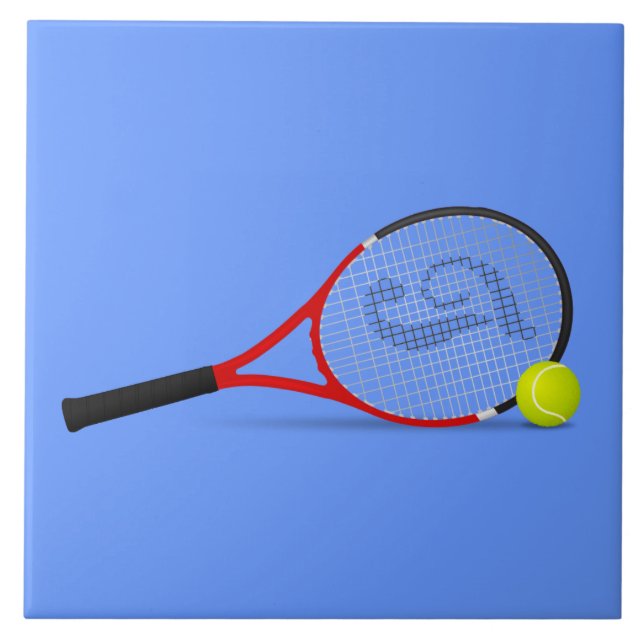 Carreau Raquette et balle de tennis (Devant)