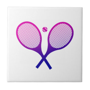 Carreau Raquettes de tennis Magenta à violet Ombre