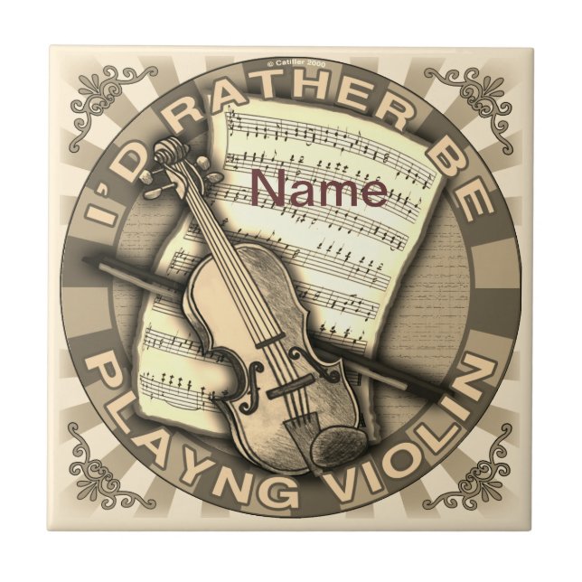 Carreau Rather Play Violin (Devant)