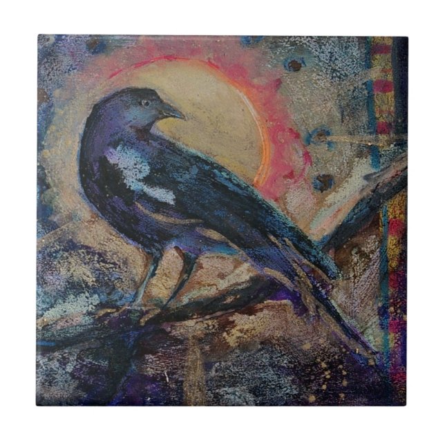 Carreau Raven Sun Art Maureen Girard Bird Messenger (Devant)