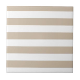Carreau Rayures Brown et blanches claires