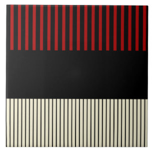 Carreau Rayures Colour Pop - Rouge & Crème