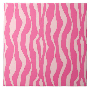 Carreau Rayures de zèbre - Fuchsia et rose clair