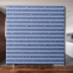 Carreau Rayures horizontales de style paillettes indigo fo