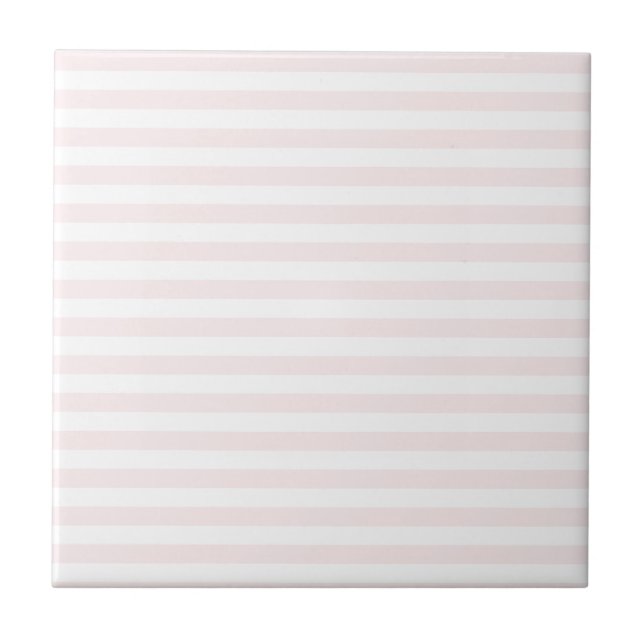 Carreau Rayures minces - blanches et pâles - rose (Devant)