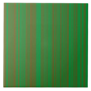 Carreau Rayures Vert Marron