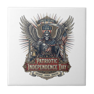 Carreau Reaper Chrome Patriotique Squelette de Patriote So