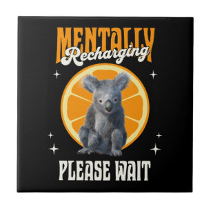 Carreau Recharge mental de koala introverti design