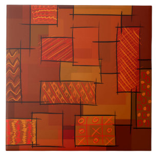 Carreau Rectangles, motif patchwork, doodle. Surface de re