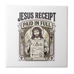 Carreau Reçu de Jésus payé en totalité Reçu de Jésus payé