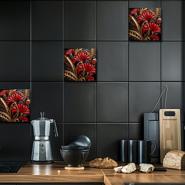 Carreau Red and Gold Art Deco  (Créateur téléchargé)