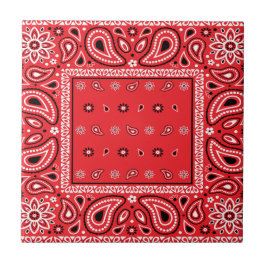 Carreau Red bandana paisley bandanas pays rap hip hop f