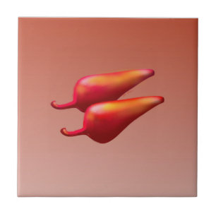 Carreau Red Chili Peppers petite tuile