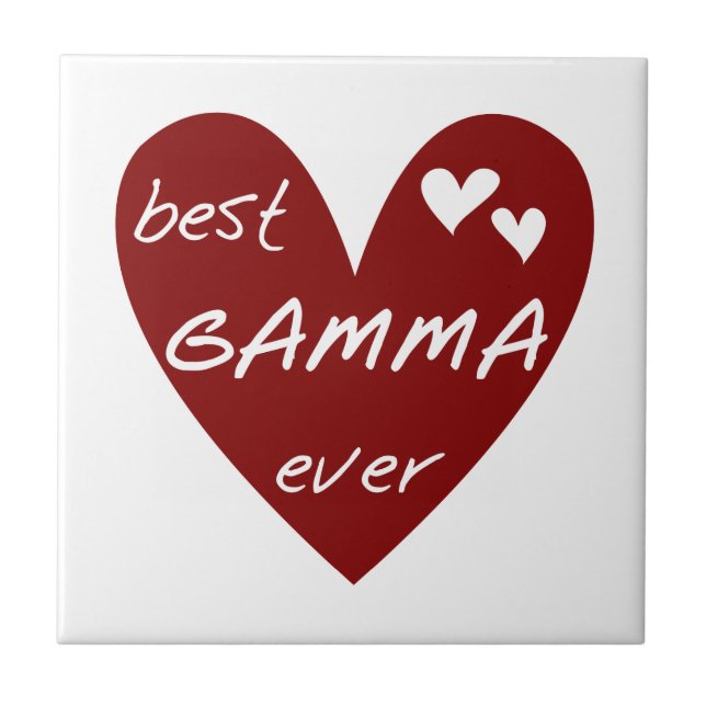 Carreau Red Heart Meilleur Gamma Jamais Cadeaux (Devant)