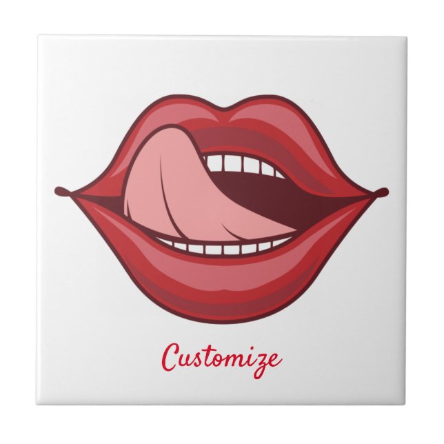 Carreau Red Lips Open Mouth Thunder_Cove (Devant)