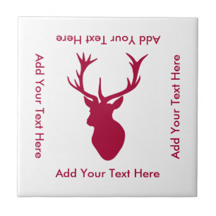 Carreau Red tag Head Christmas ou Stag Party