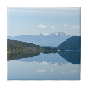 Carreau Réflexion dans un lac - Île de Vancouver, Canada