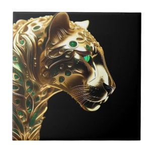Carreau Regal Grace : Le Jaguar d'or orné d'émeraudes